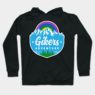 Gay Hiker and Biker Outdoor Activity Theme Gikers Hoodie